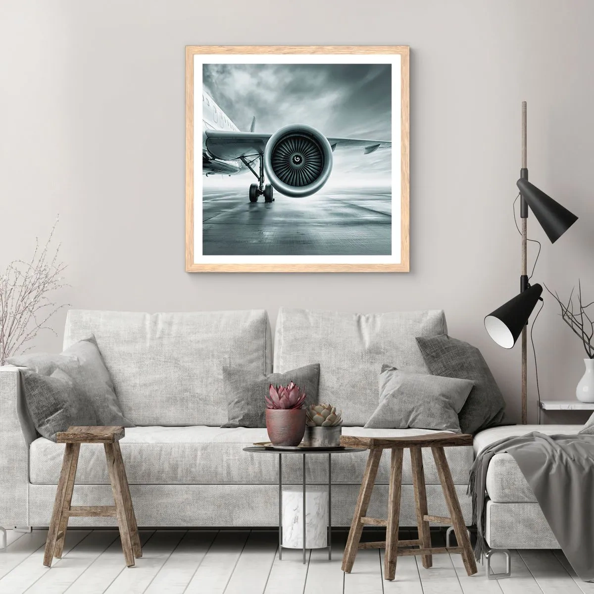 Affisch i ram av ljusek - Kraften finns! - 60x60 cm