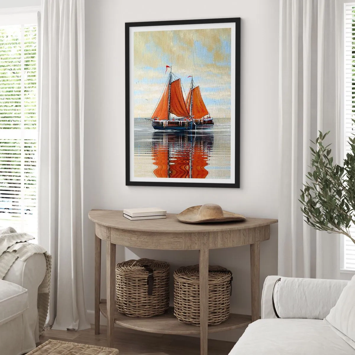 Affisch i svart ram - Hej, segla seglaren… - 61x91 cm