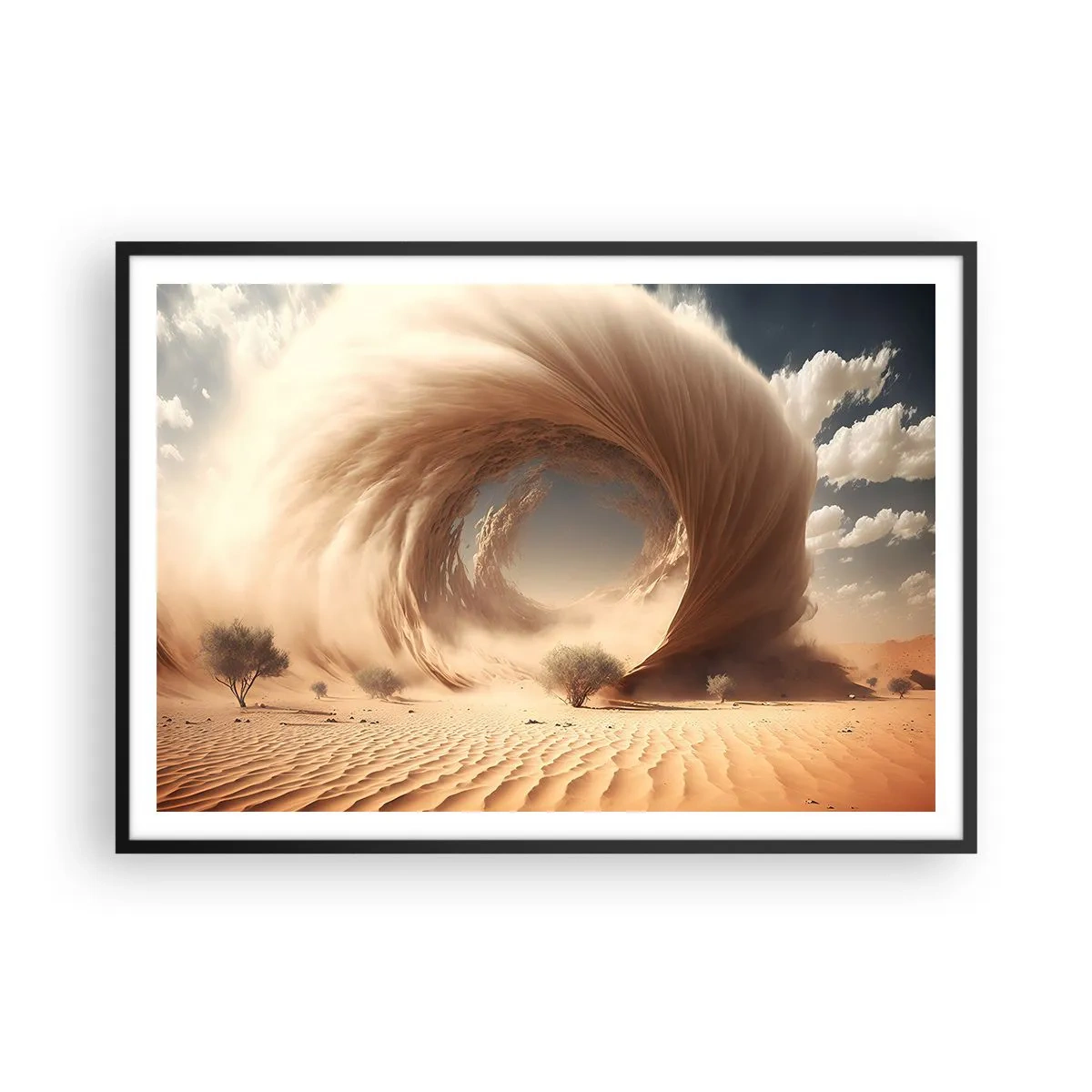 Affisch i svart ram - Öppen portal - 100x70 cm