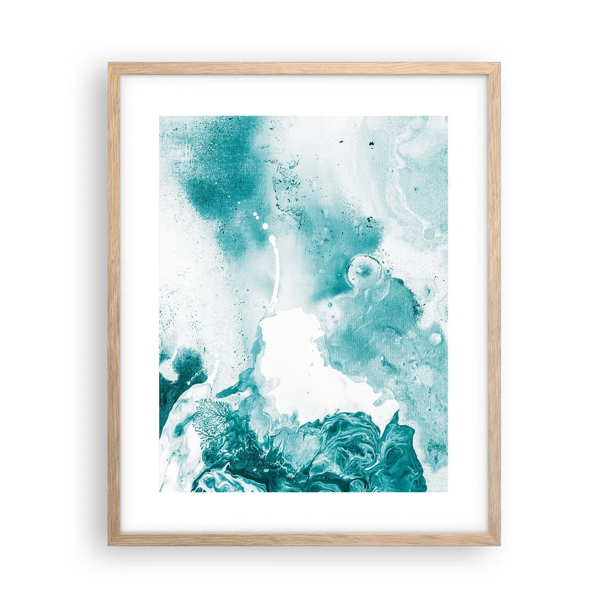 Affisch i ram av ljusek - Blåa laguner - 40x50 cm