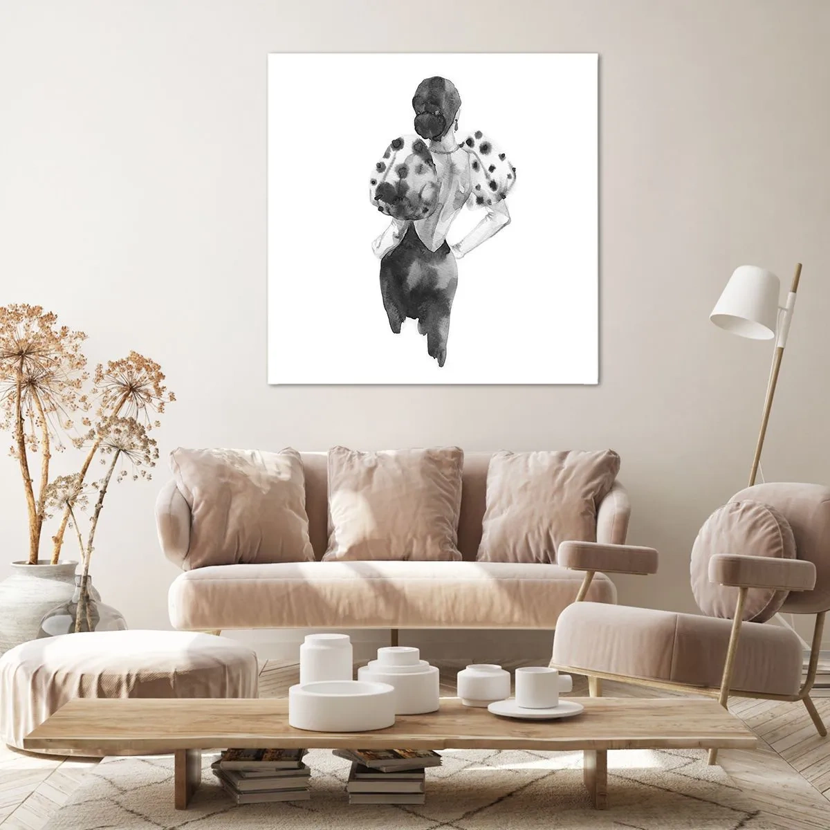 Canvastavla - Bild på duk - Hon passerade nära mig - 50x50 cm