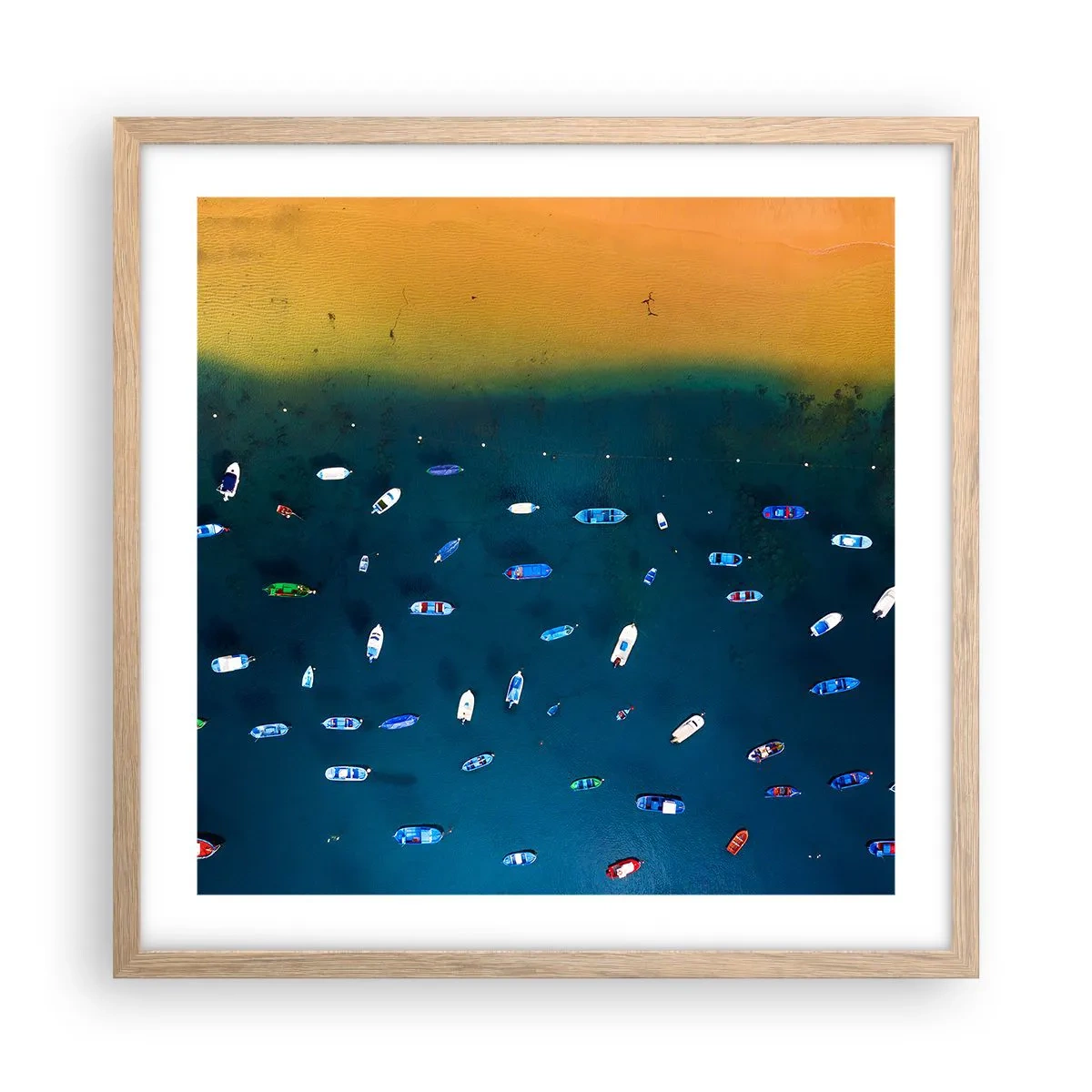 Affisch i ram av ljusek - Ett semesterspel - 50x50 cm
