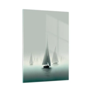 Glastavla - Bild på glas - Byggd av dimma - 50x70 cm