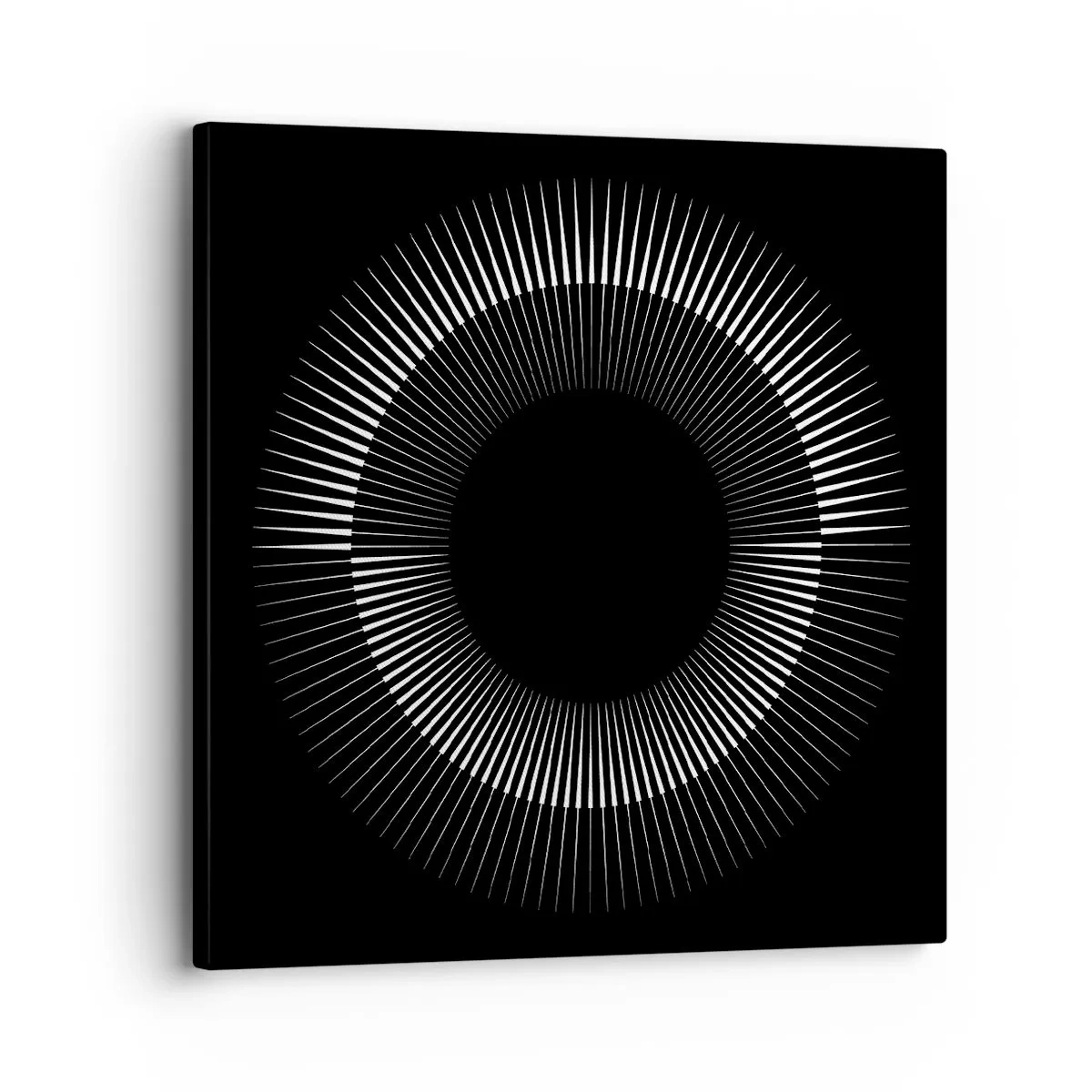 Canvastavla - Bild på duk - Svart sol - 30x30 cm
