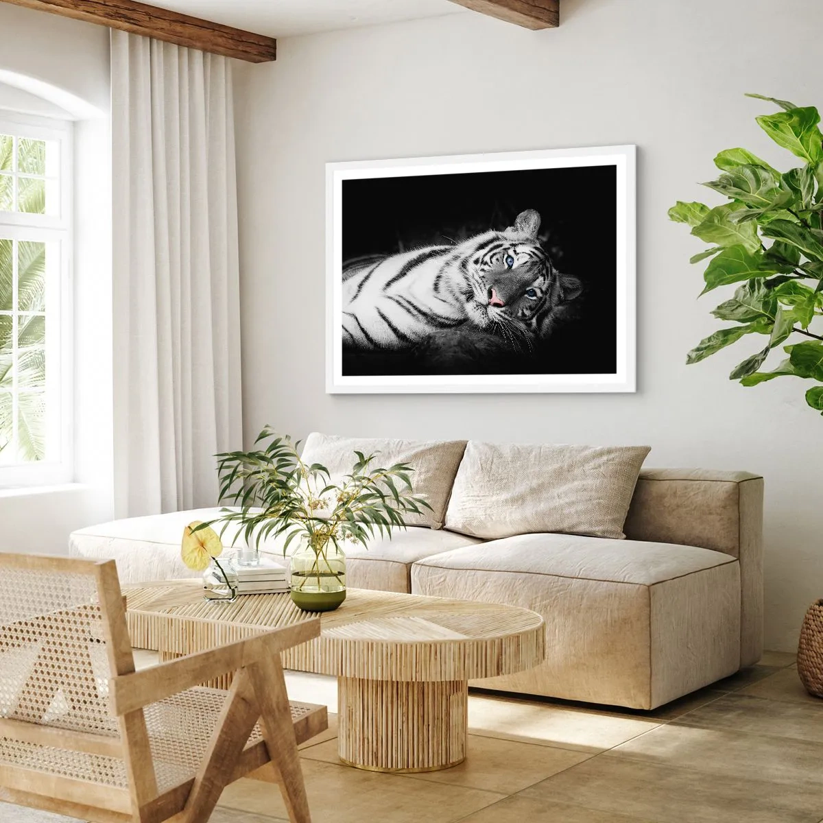 Affisch i vit ram - Vildhet och lugn - 91x61 cm