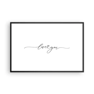 Affisch i svart ram - Svart på vitt - 91x61 cm