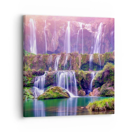 Canvastavla - Bild på duk - Trappan till himlen - 30x30 cm