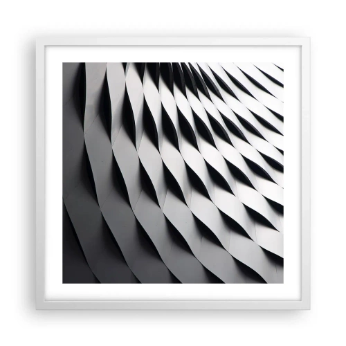 Affisch i vit ram - På vågornas yta - 50x50 cm