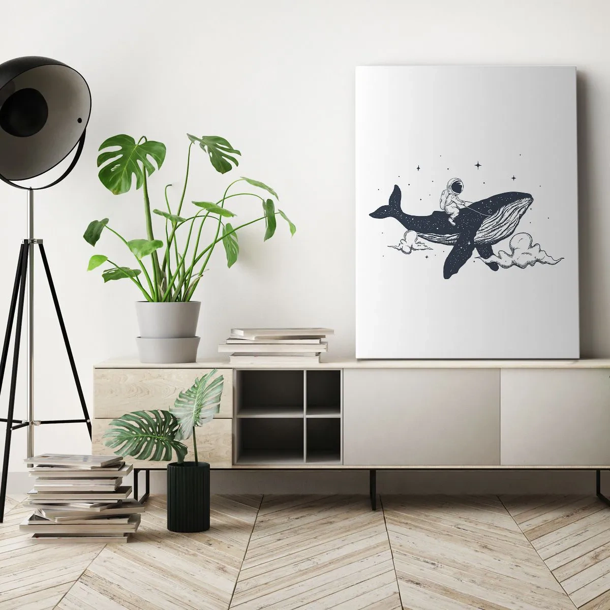 Canvastavla - Bild på duk - Rymdäventyr - 50x70 cm