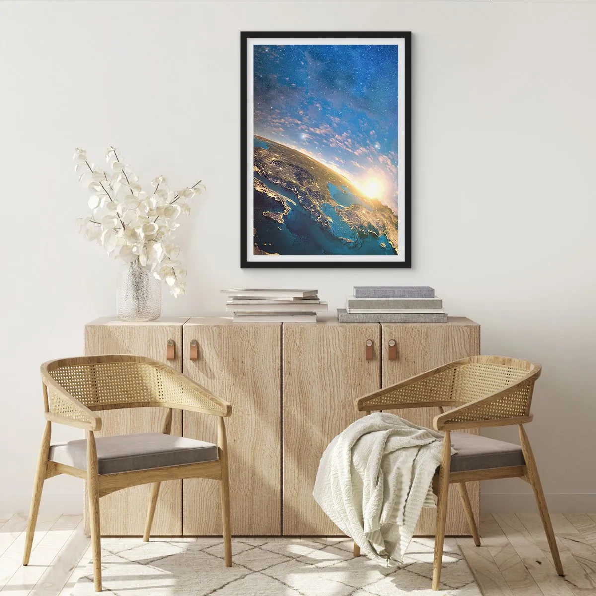 Affisch i svart ram - Låt oss titta på varandra på avstånd - 61x91 cm