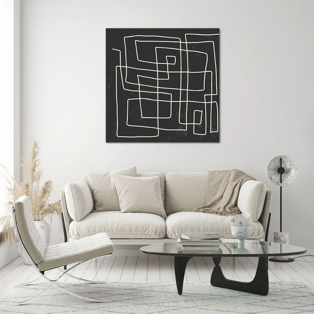 Glastavla - Bild på glas - Inte så enkelt - 60x60 cm