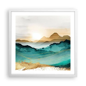 Affisch i vit ram - På gränsen till abstraktion - landskap - 50x50 cm