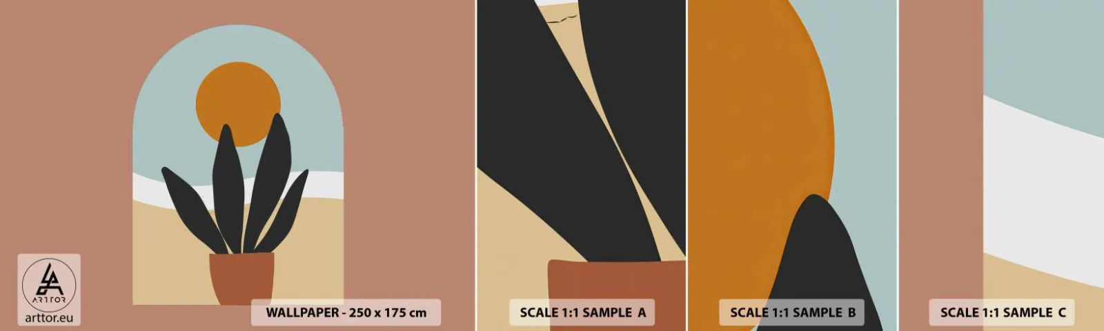 Provbit av självhäftande fototapet Deluxe Sticker - Små glädje - Blomma, Fönster, Bit - 100x30 cm