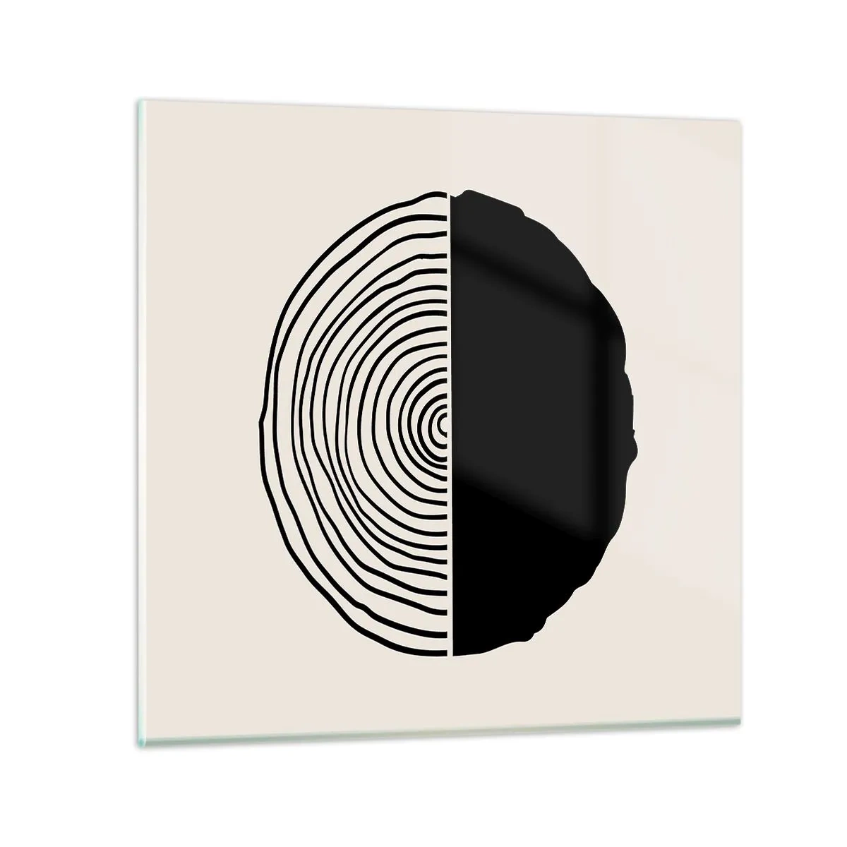 Glastavla - Bild på glas - Hälften hälften - 40x40 cm