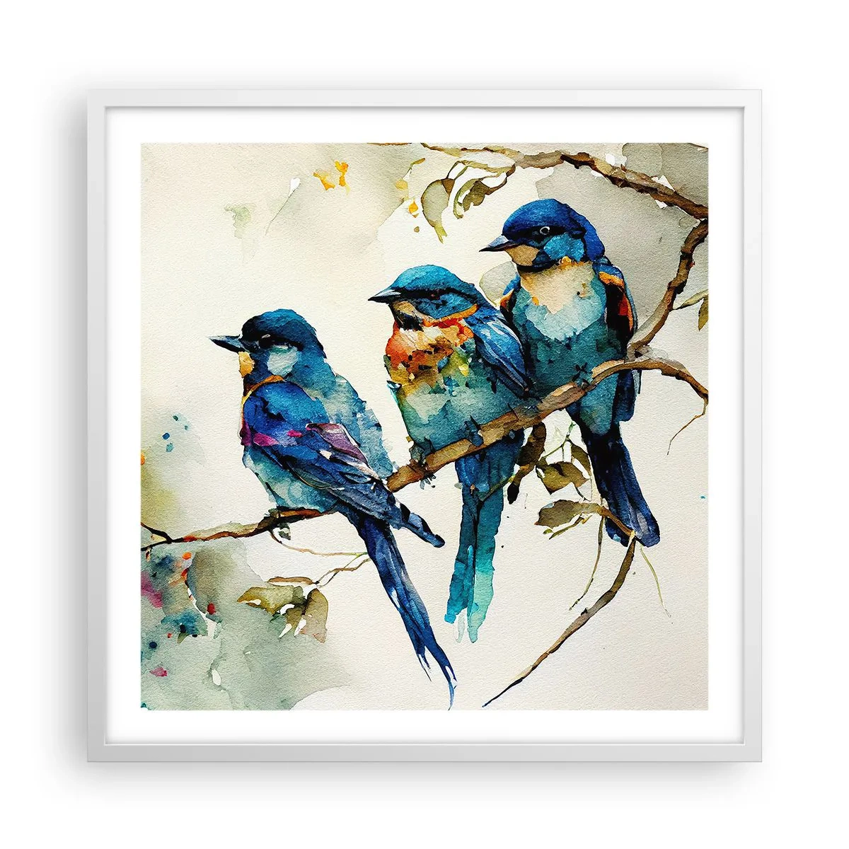 Affisch i vit ram - Sur? - 60x60 cm