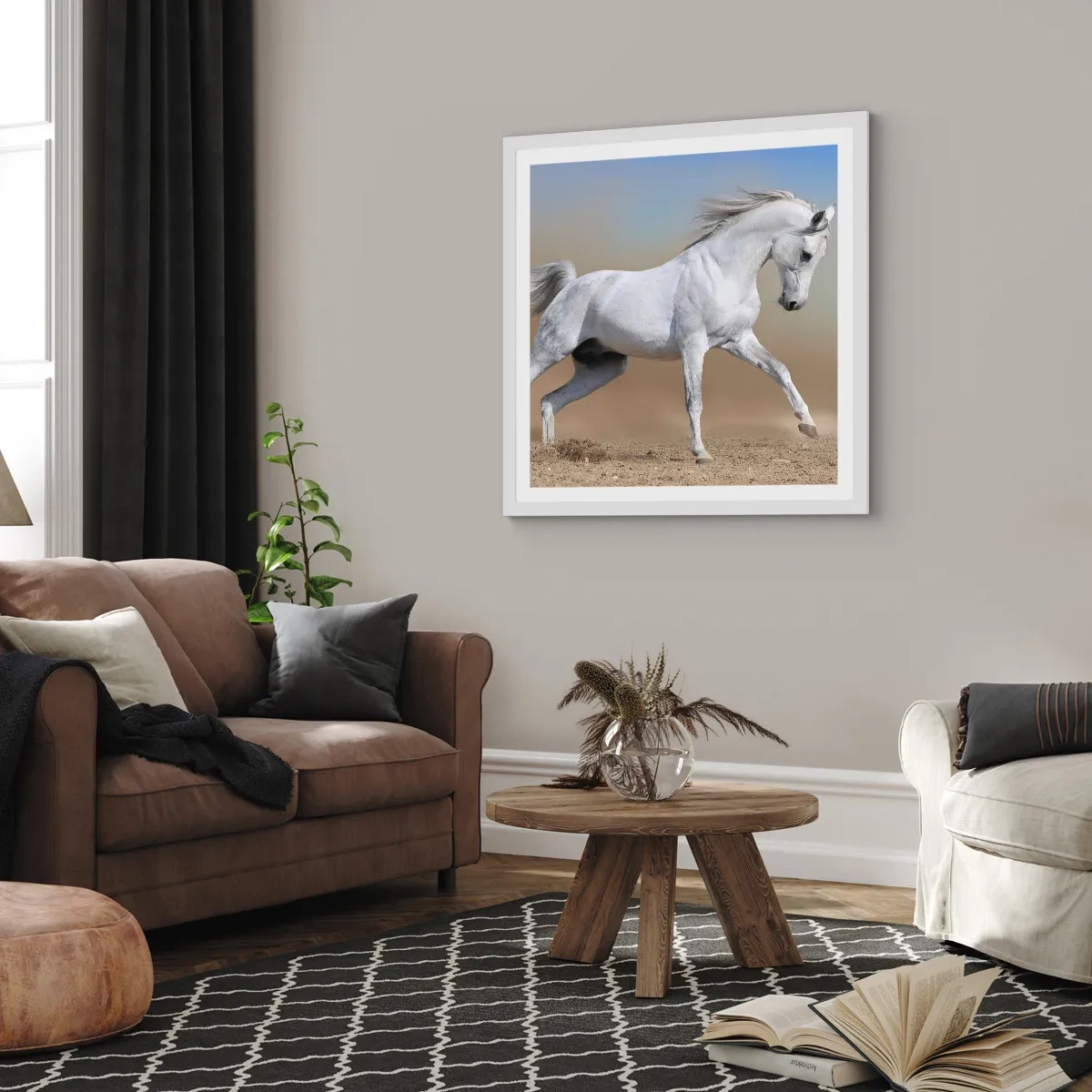 Affisch i vit ram - Den vackraste arabiska sagan - 40x40 cm