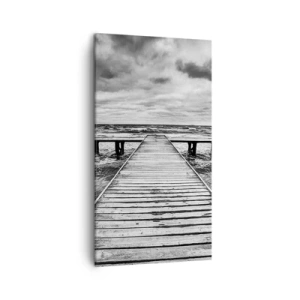 Canvastavla - Bild på duk - Jag väntar på vind som blåser bort... - 45x80 cm