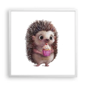 Affisch i vit ram - Varje dag är helgdag - 60x60 cm