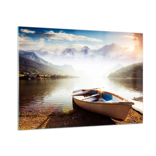 Glastavla - Bild på glas - Vid ett stort och rent vatten - 100x70 cm