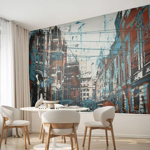 Fototapet Premium Sand - Igenkänd stadsled - Stad, Arkitektur, Bit - 400x280 cm