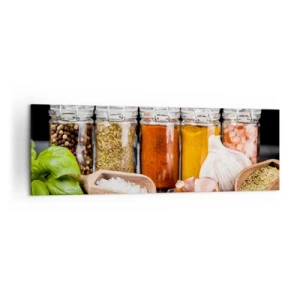 Canvastavla - Bild på duk - Så att livet har smak - 160x50 cm
