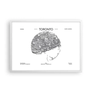 Affisch i vit ram - Torontos anatomi - 70x50 cm