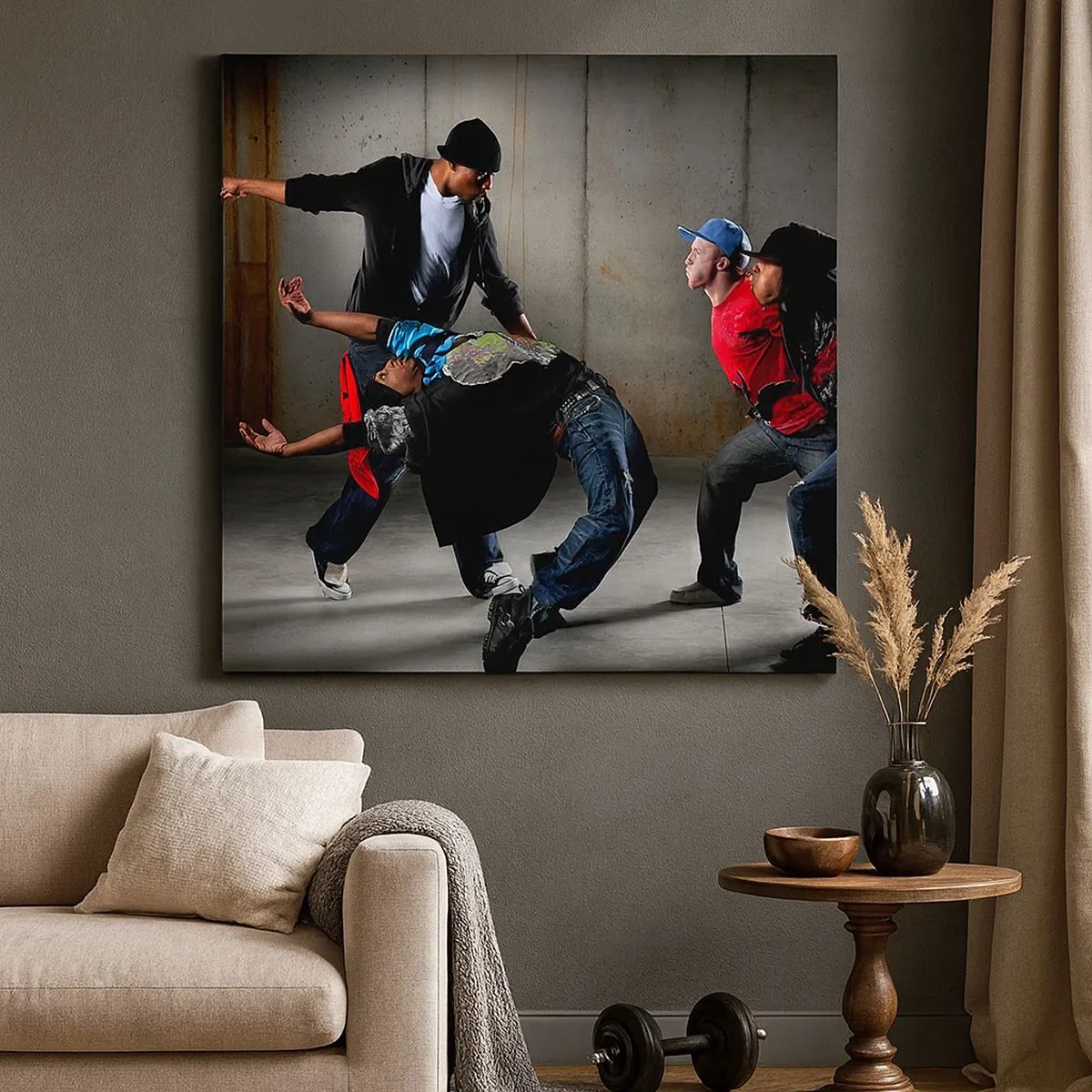 Canvastavla - Bild på duk - Dansar med gatuvinden - 30x30 cm