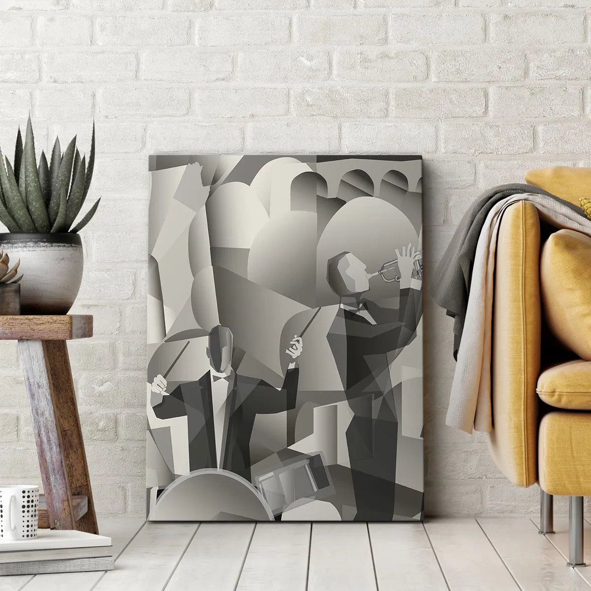 Canvastavla - Bild på duk - I ljudrummet - 45x80 cm