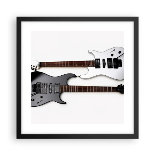 Affisch i svart ram - Formens harmoni - 40x40 cm