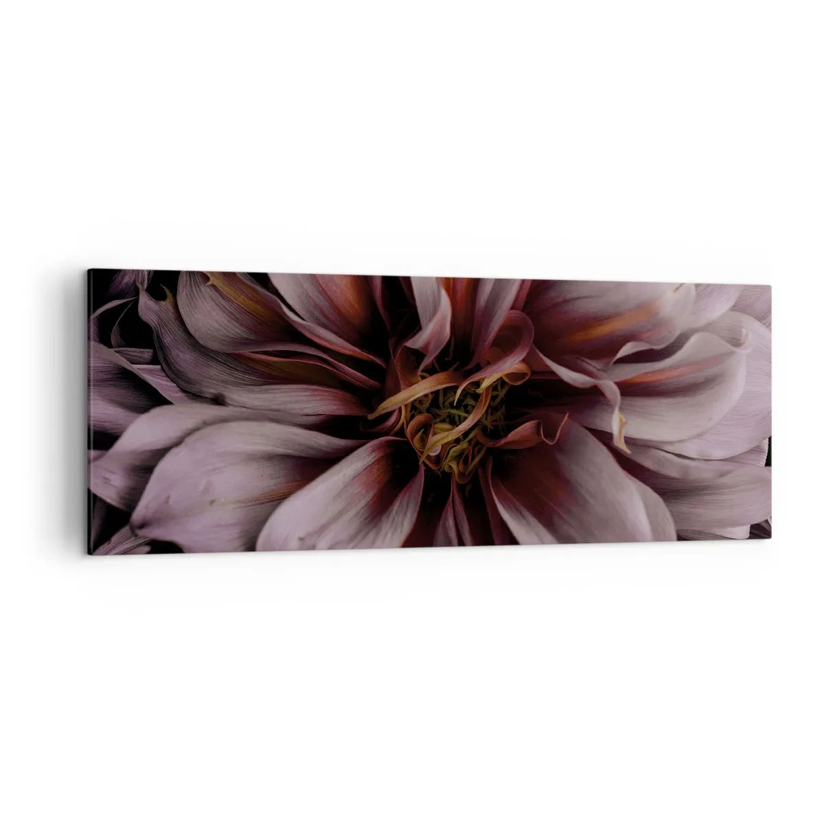 Canvastavla - Bild på duk - Blommigt hjärta - 140x50 cm