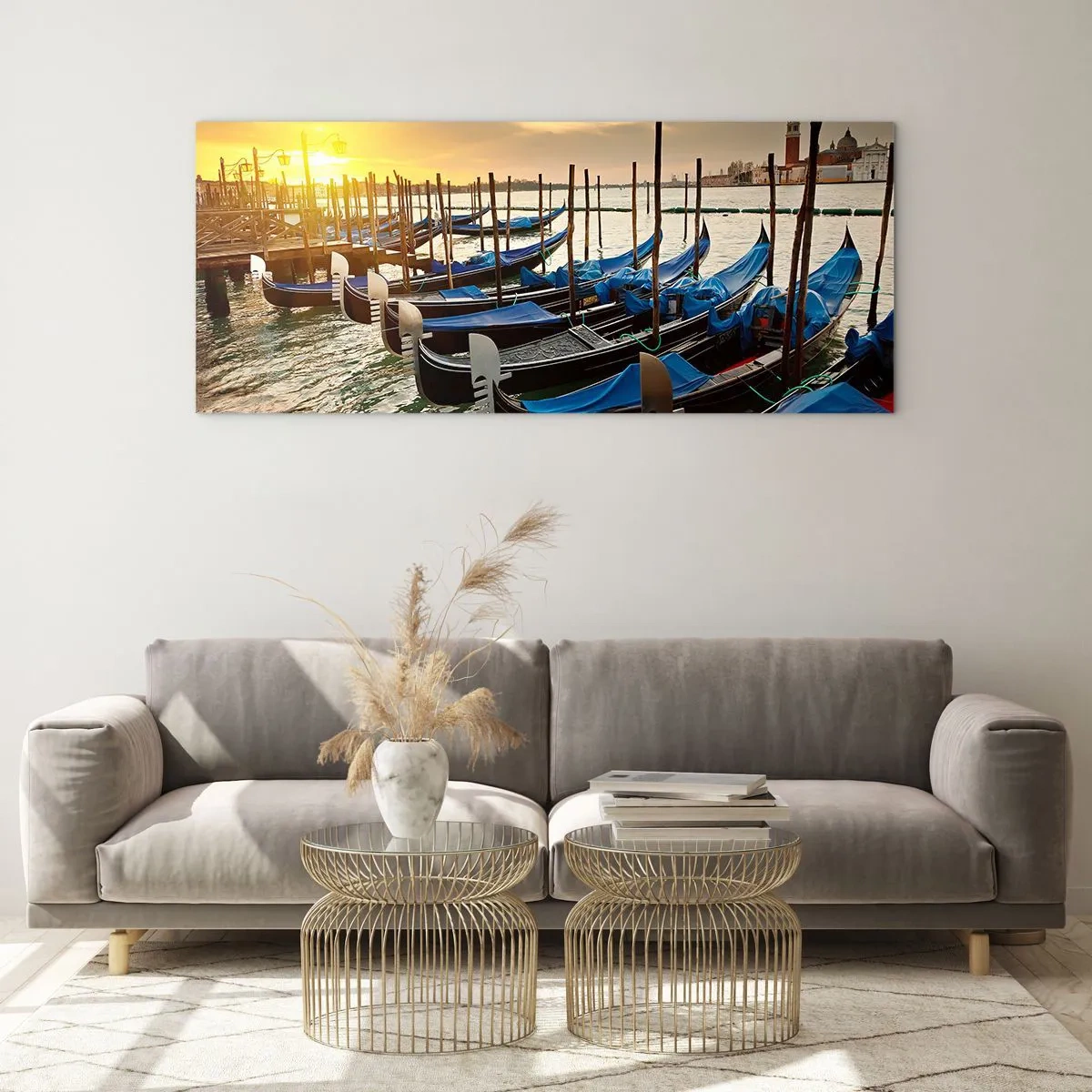 Glastavla - Bild på glas - Innan bullret kommer hit - 160x50 cm
