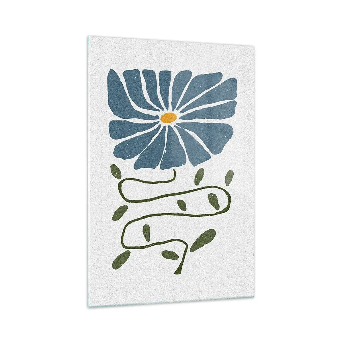 Glastavla - Bild på glas - Kvist till blomma - 70x100 cm