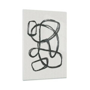 Glastavla - Bild på glas - Loopad abstraktion - 70x100 cm