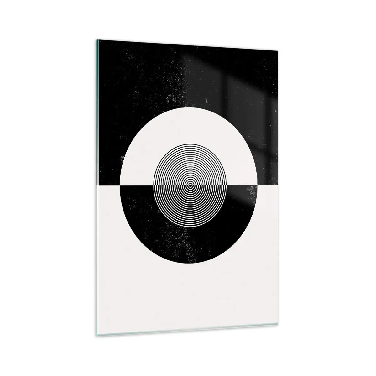 Glastavla - Bild på glas - Harmoni i svart och vitt - 80x120 cm