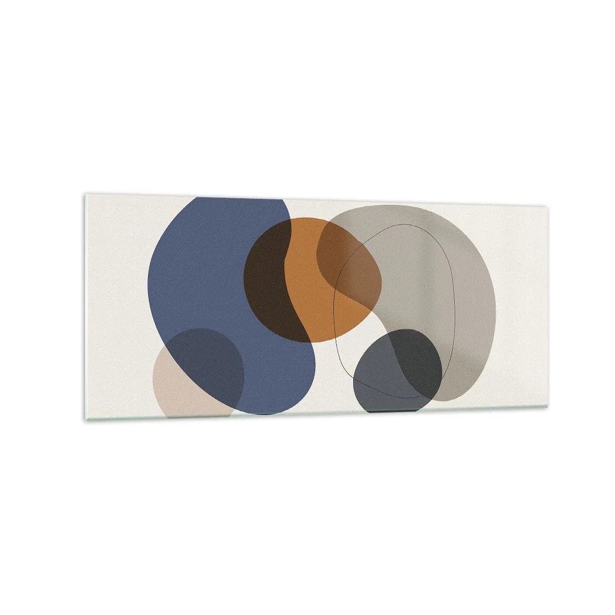 Glastavla - Bild på glas - Färgernas droppar - 120x50 cm