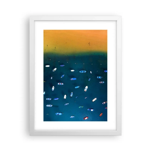 Affisch i vit ram - Ett semesterspel - 30x40 cm