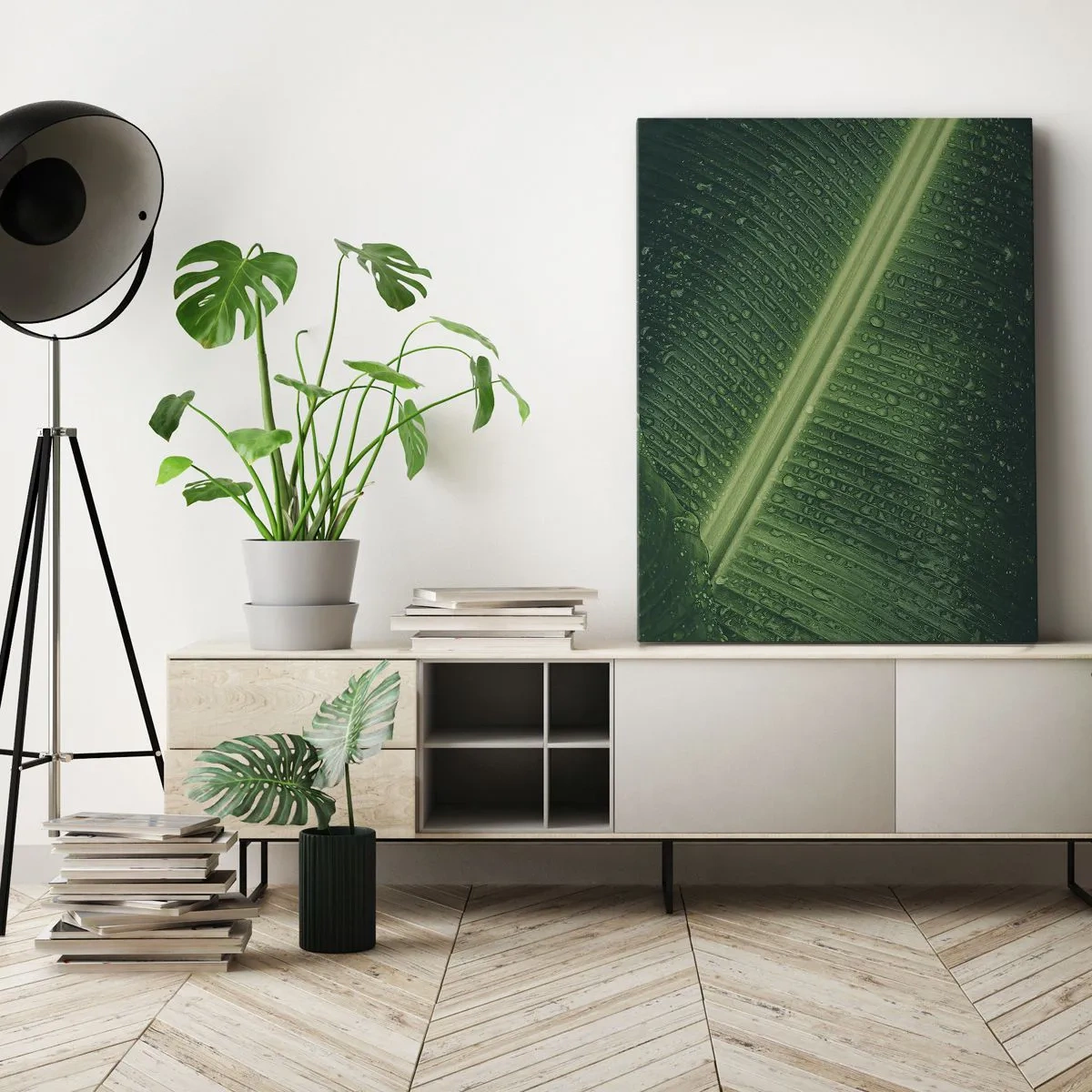 Canvastavla - Bild på duk - Grönskans struktur - 50x70 cm