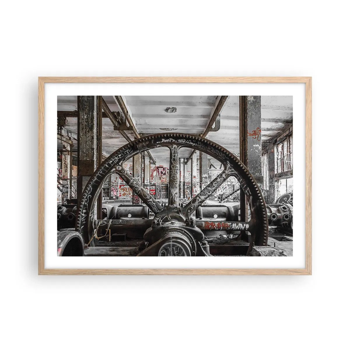 Affisch i ram av ljusek - Fabrikens hemliga liv - 70x50 cm