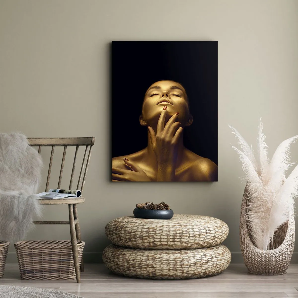 Canvastavla - Bild på duk - Som guldsilke - 50x70 cm