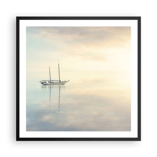 Affisch i svart ram - I ett hav av tystnad - 60x60 cm
