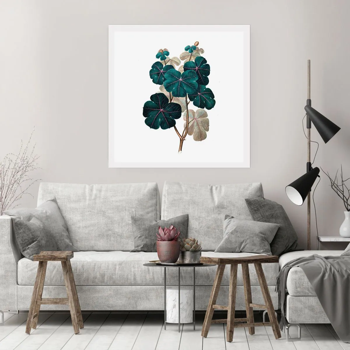 Affisch - Från ett gammalt herbarium - 30x30 cm