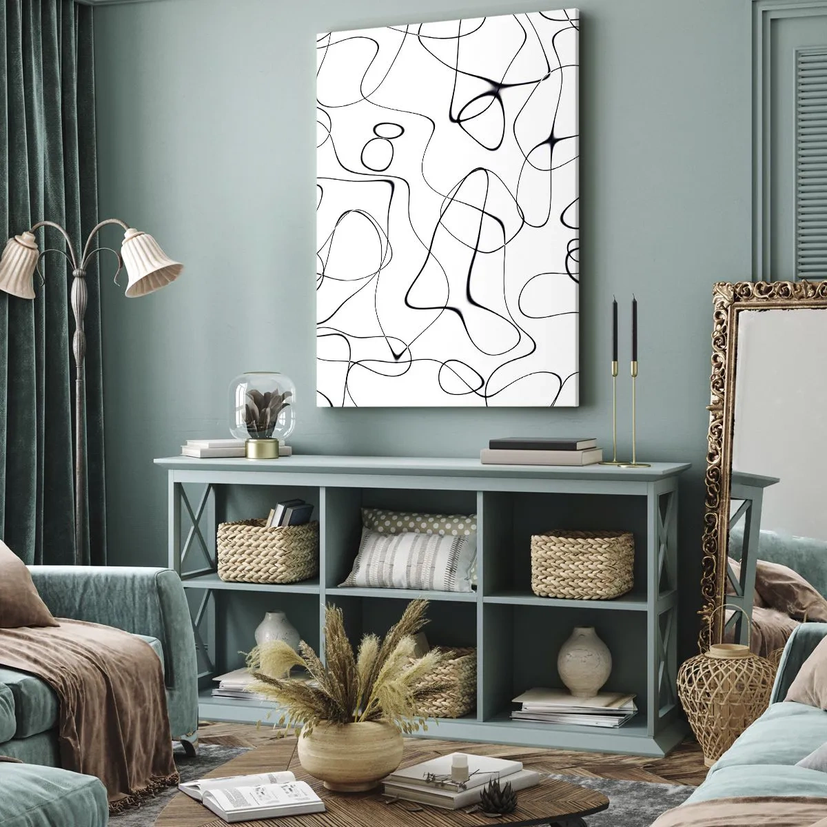 Canvastavla - Bild på duk - Livets stigar, ödets tur - 50x70 cm