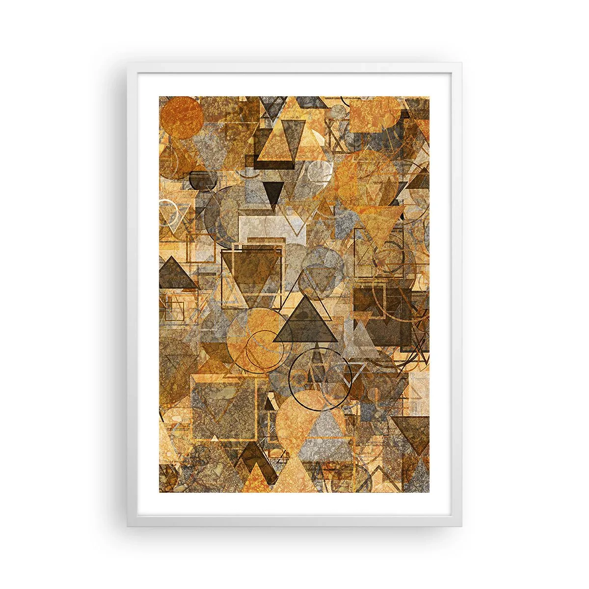 Affisch i vit ram - Värld infattad i form - 50x70 cm