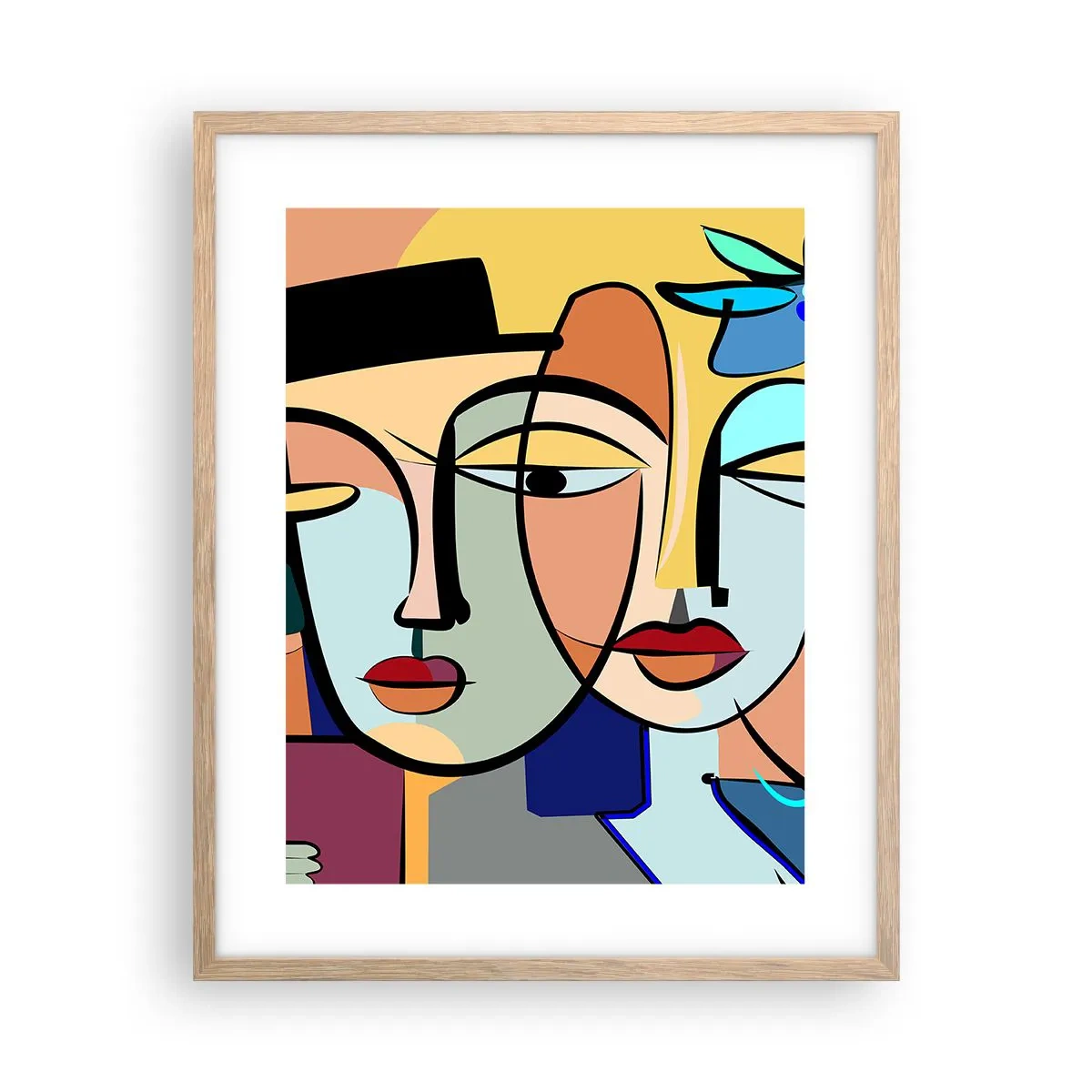 Affisch i ram av ljusek - Picassos randez vous - 40x50 cm