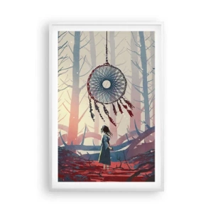 Affisch i vit ram - Hemlighetsfull ritual av lyckan - 61x91 cm