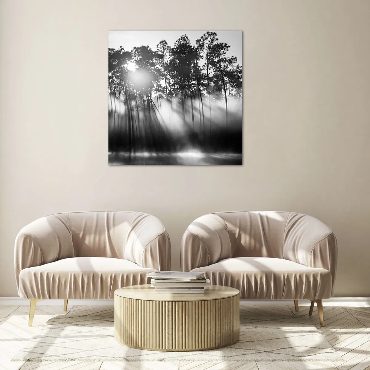 Glastavla - Bild på glas - Ostoppad sol - 50x50 cm