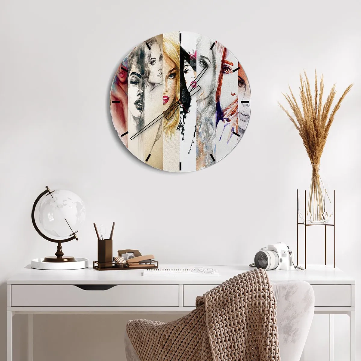 Väggklocka - Klocka på glas - Det är alltid DU - 40x40 cm