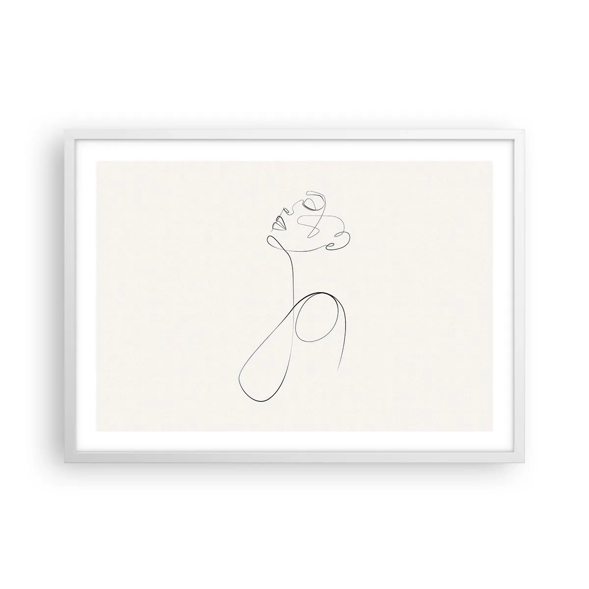 Affisch i vit ram - Förvirrad i drömmarna - 70x50 cm