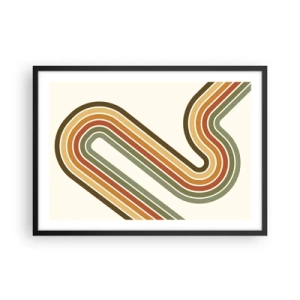 Affisch i svart ram - Zig-zack mot målet - 70x50 cm