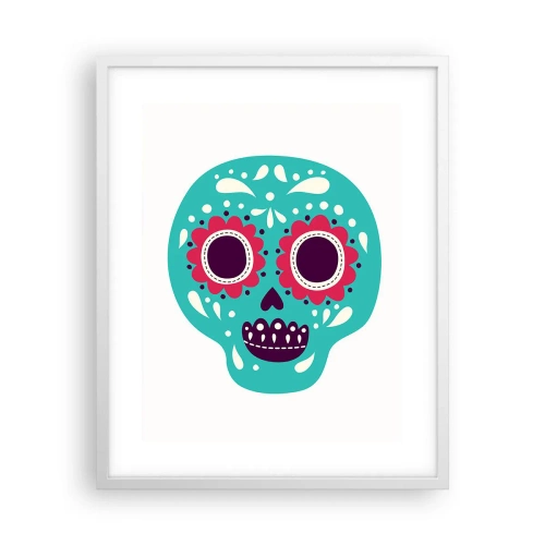 Affisch i vit ram - Livet - nöje till döden - 40x50 cm